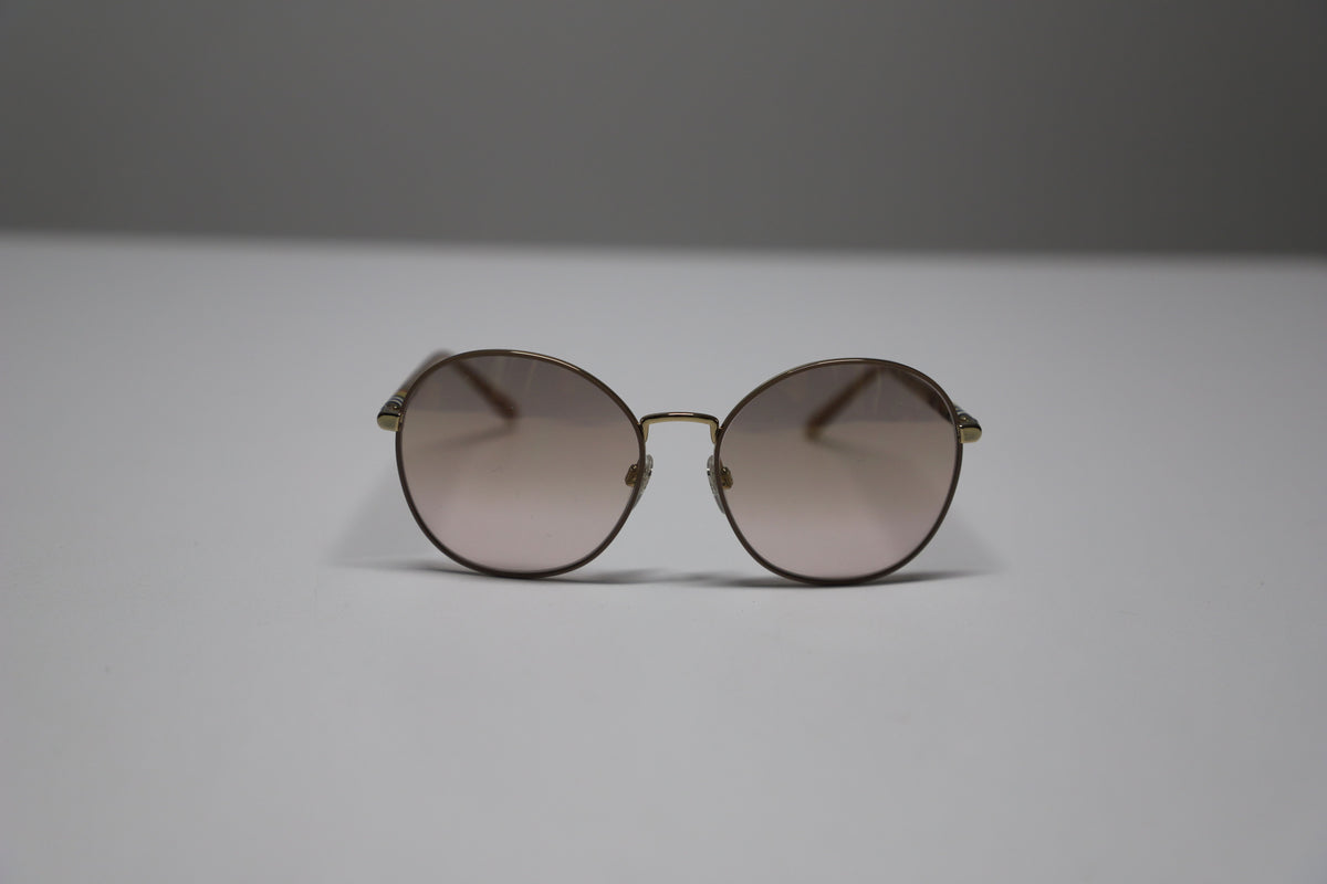 Burberry 3094 Gradient Round Sunglasses in Brown Metal