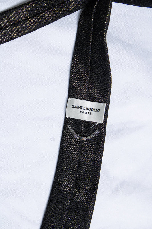 Saint Laurent, black and gold tie