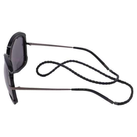 Bottega Veneta Square Sunglasses in Black Metal