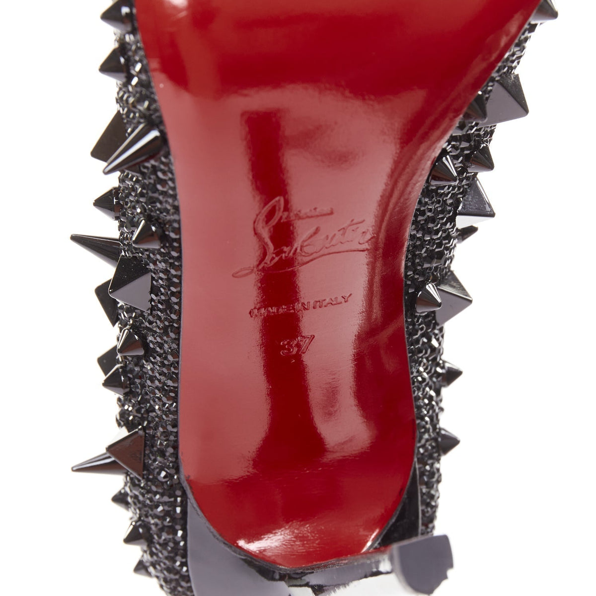Women's Christian Louboutin Crystal Spike Pumps