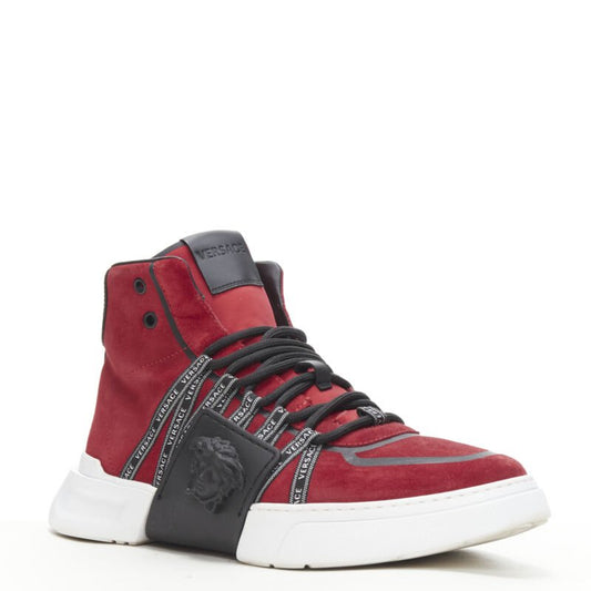 Men's Versace Suede Medusa Ribbon Sneakers