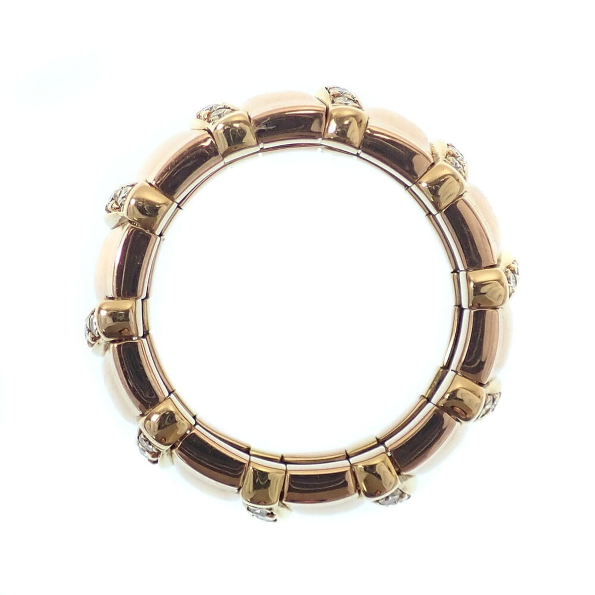 Tanagra Band Ring 18K Yellow Gold with Diamond