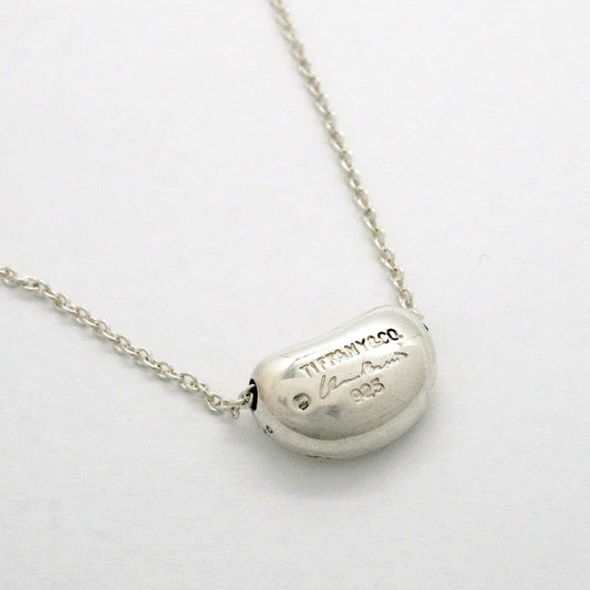 Bean Pendant Necklace Sterling Silver 7.5mm