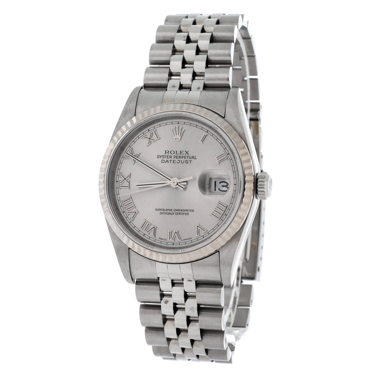 Oyster Perpetual Datejust Automatic Watch Stainless Steel and White Gold 36