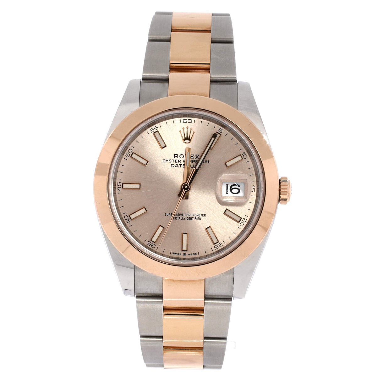 Oyster Perpetual Datejust Automatic Watch Stainless Steel and Rose Gold 41