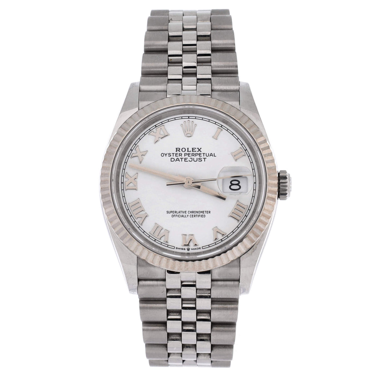 Oyster Perpetual Datejust Automatic Watch Stainless Steel and White Gold 36