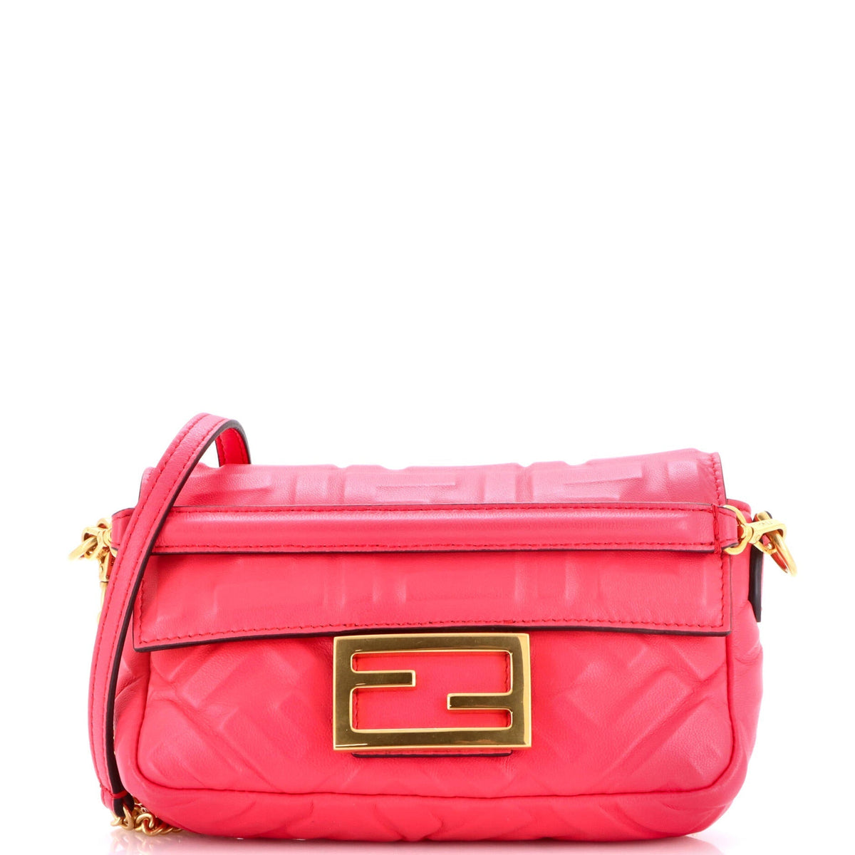 Baguette NM Bag Zucca Embossed Leather Mini