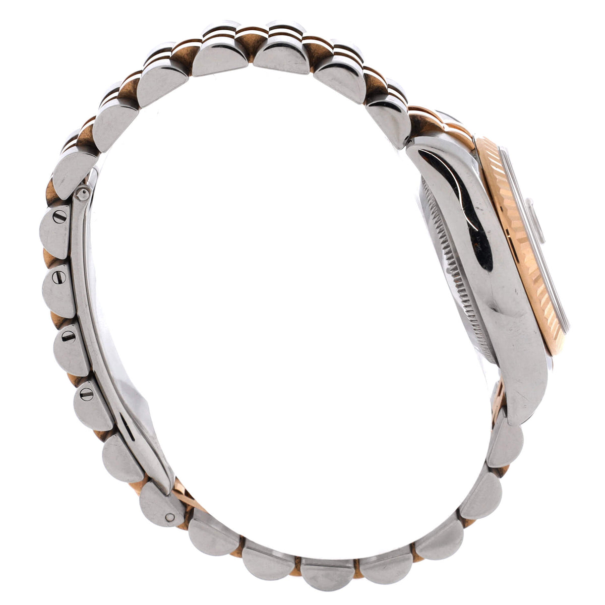 Oyster Perpetual Datejust Automatic Watch Stainless Steel and Rose Gold with Diamond Markers 26