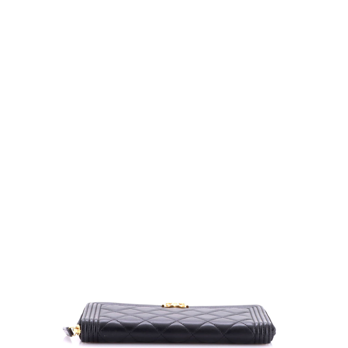 Boy Zip Around Wallet Quilted Lambskin Long