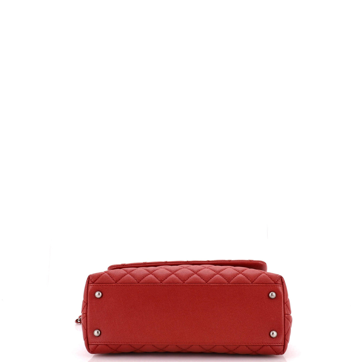 Coco Top Handle Bag Quilted Caviar Small