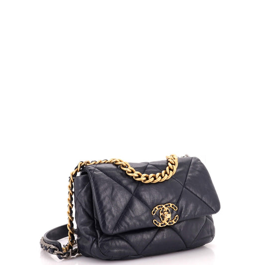 19 Flap Bag Quilted Leather Medium