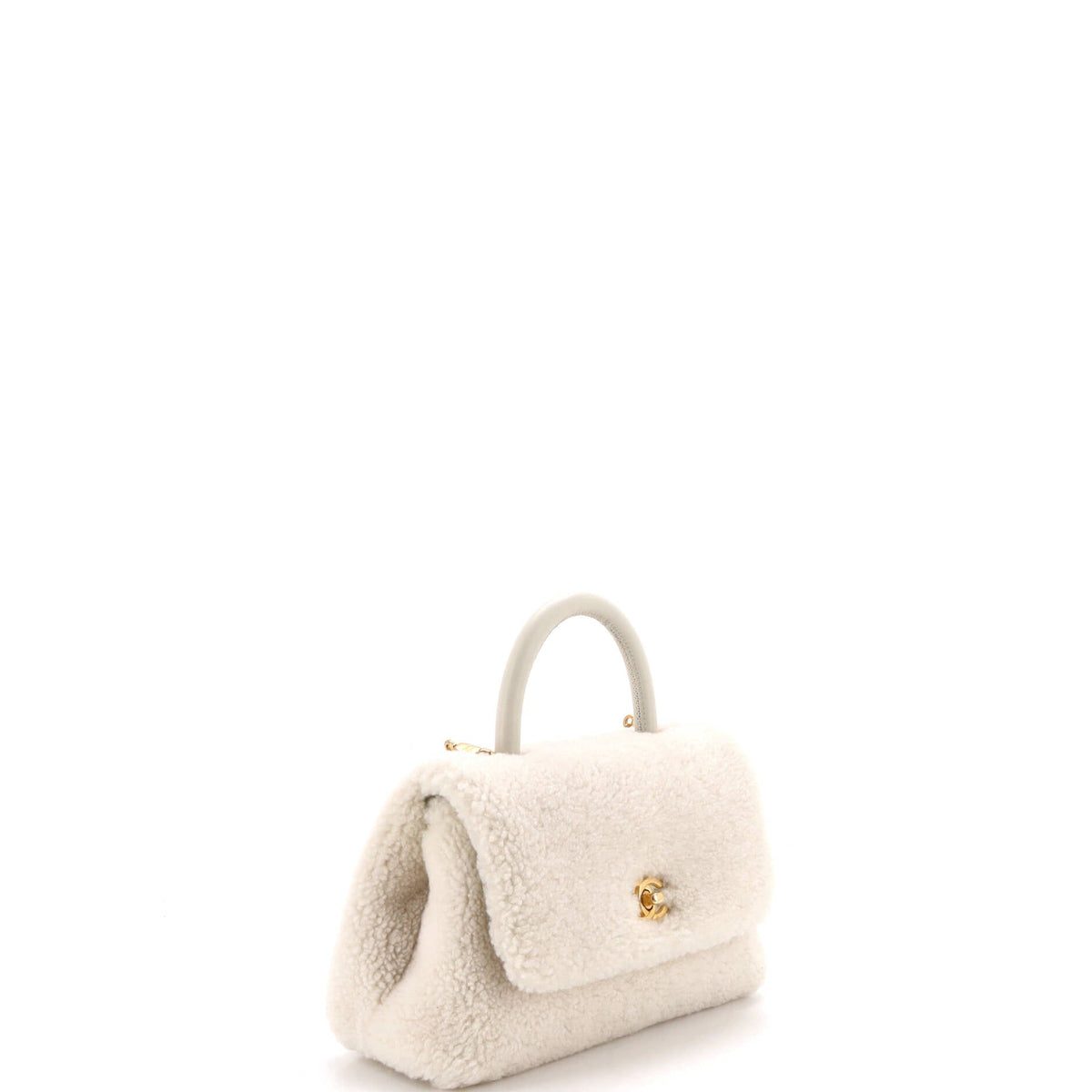 Coco Top Handle Bag Shearling Small