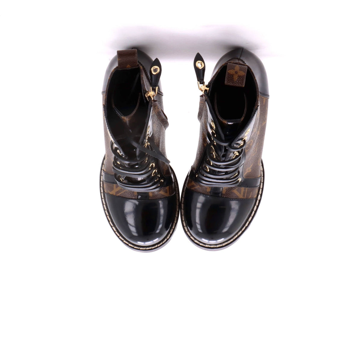 Women's Star Trail Ankle Boots Monogram Canvas with Patent