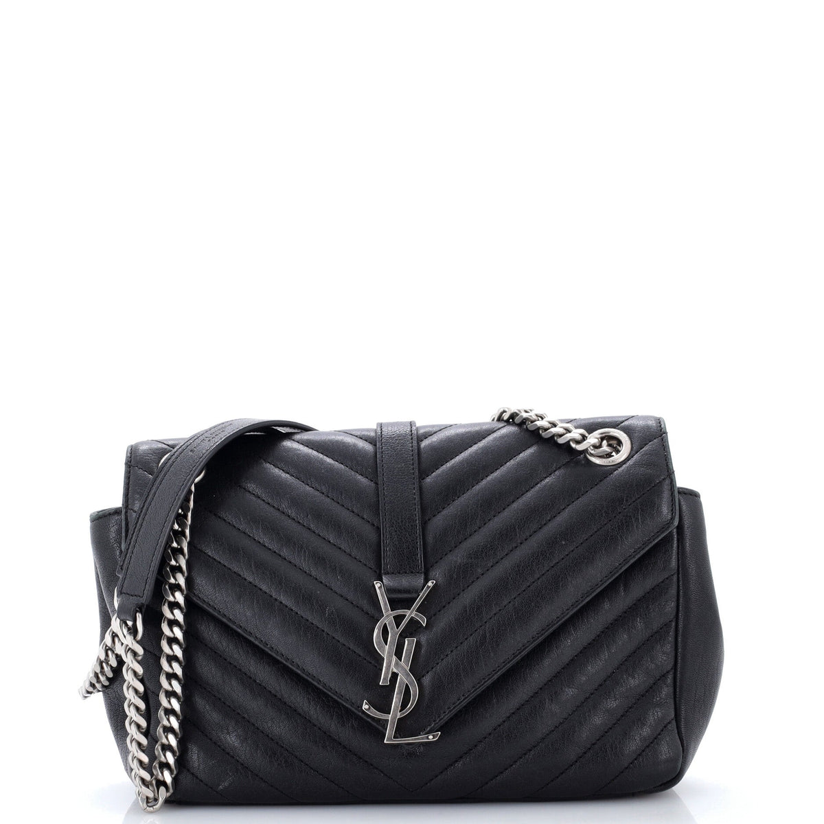 Classic Monogram Slouchy Envelope Satchel Matelasse Chevron Leather Medium