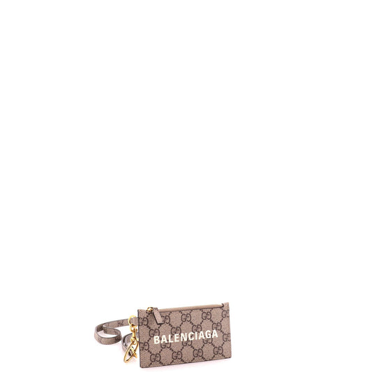 x Balenciaga The Hacker Project Zip Card Case with Strap GG Coated Canvas
