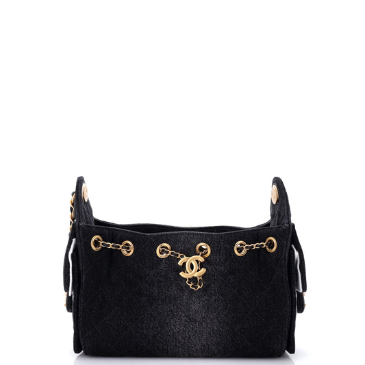 25 Hobo Bag Quilted Denim Mini