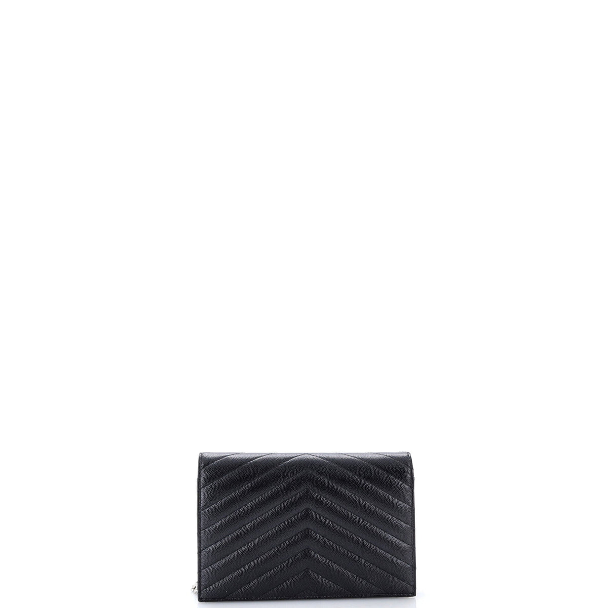 Classic Monogram Wallet on Chain Matelasse Chevron Leather Small