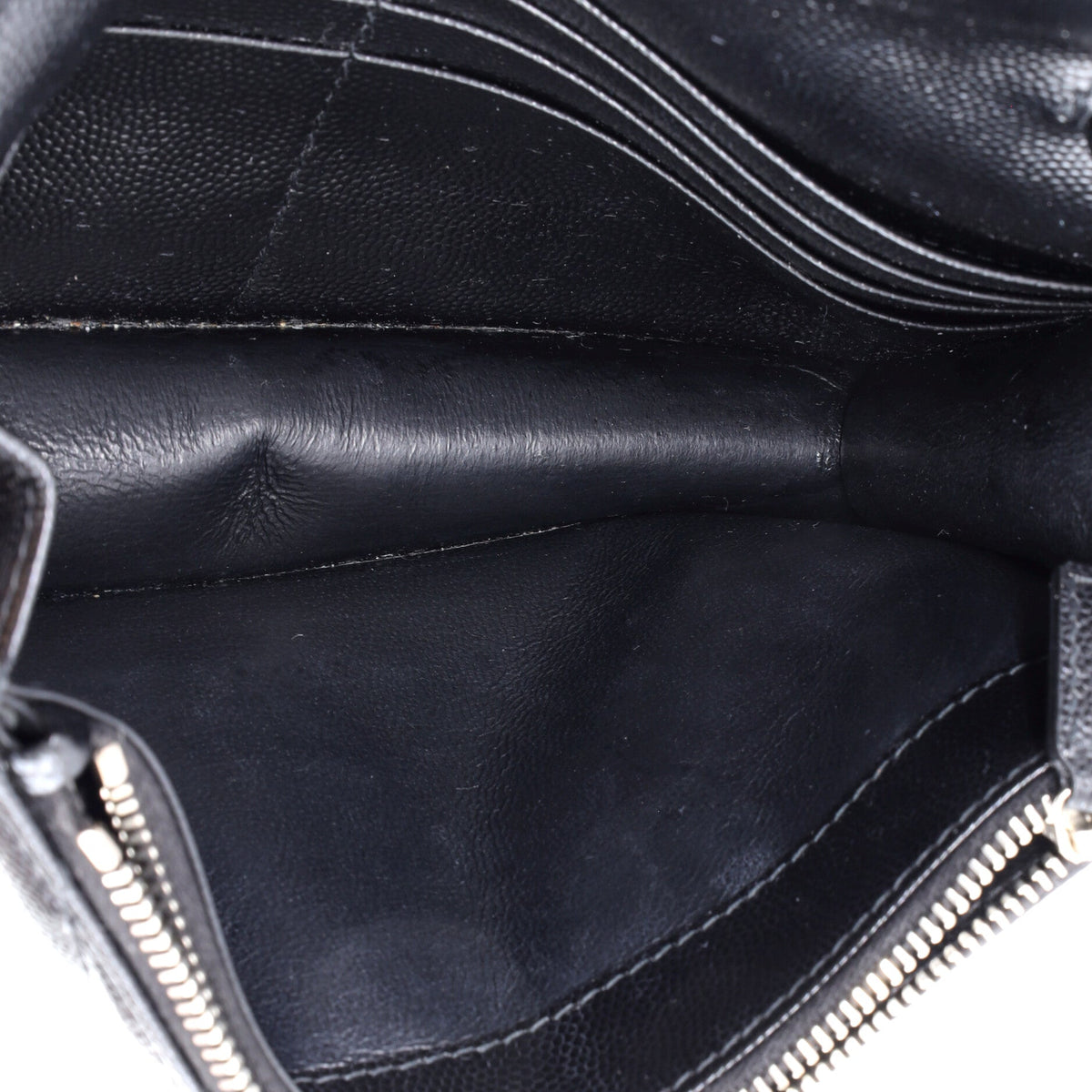 Classic Monogram Wallet on Chain Matelasse Chevron Leather Small