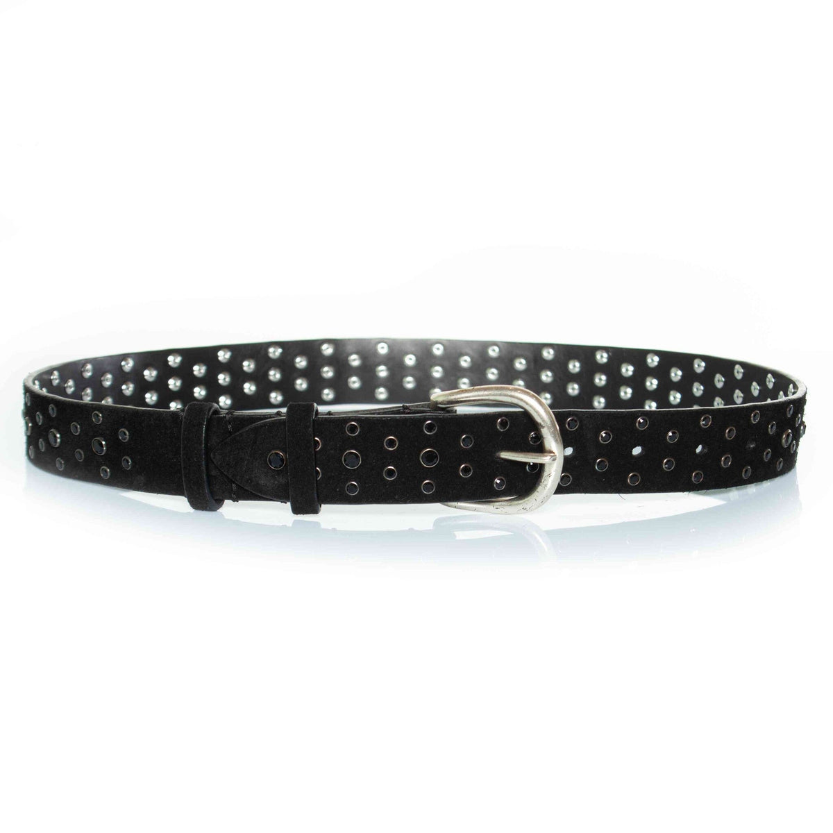 Isabel Marant, Black suede belt with black stones