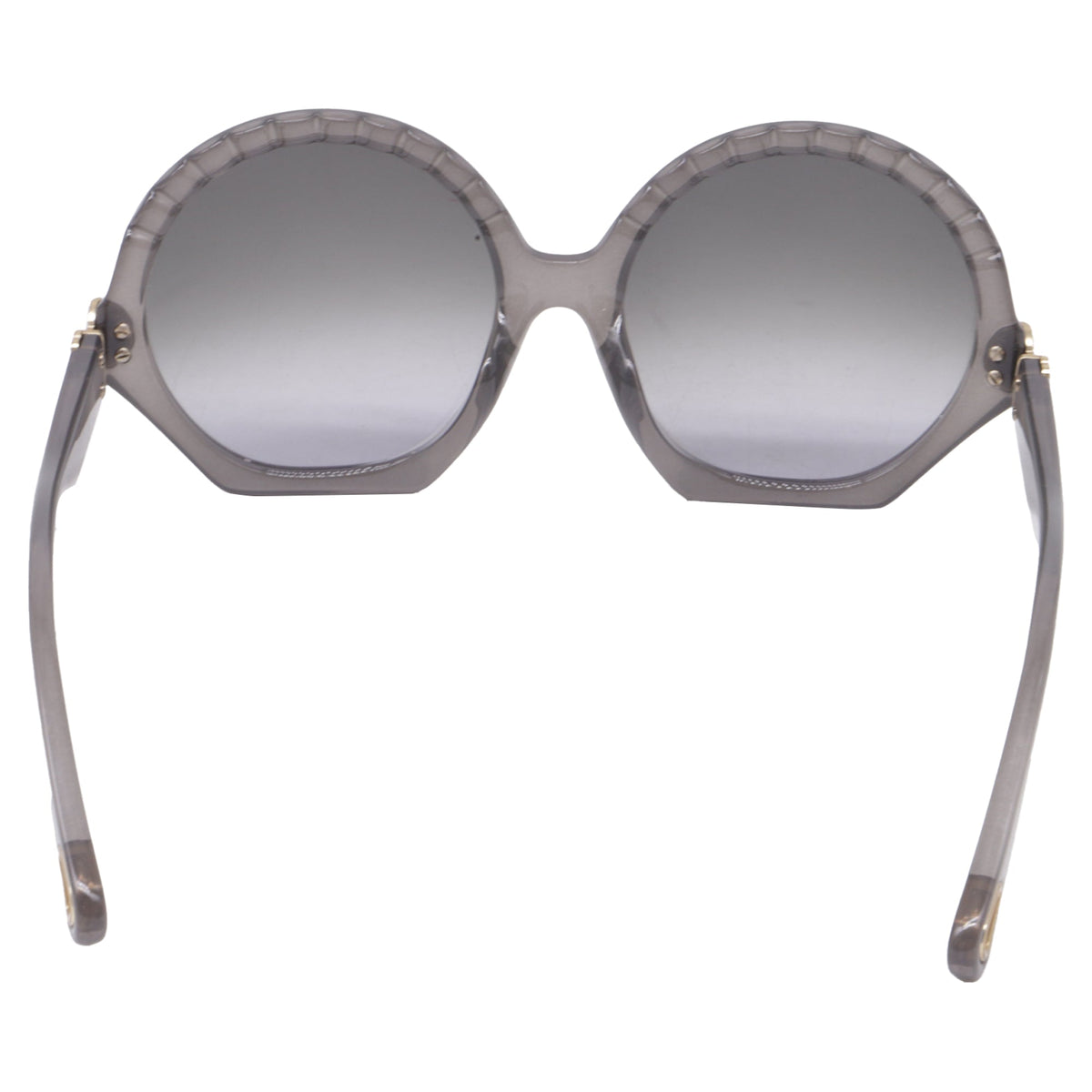 Chloé Vera Seashell Round Sunglasses in Grey Acetate