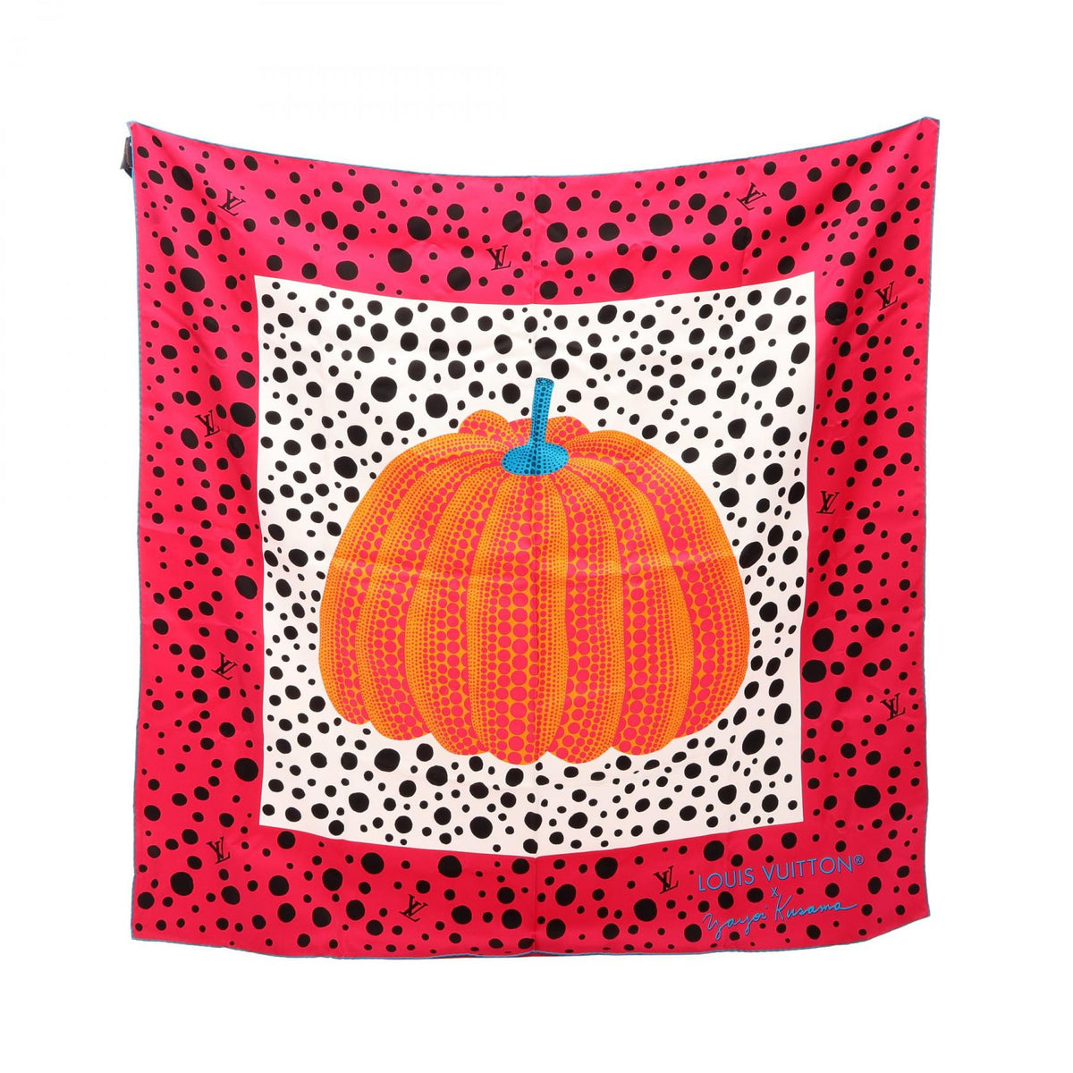 Louis Vuitton Yayoi Kusama Carre 90 Pumpkin Silk Scarf