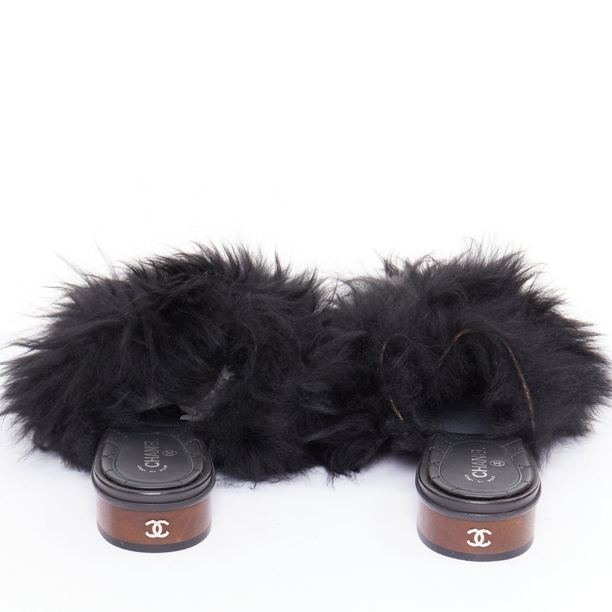 Women's Chanel Lamb Fur Fluffy Slippers