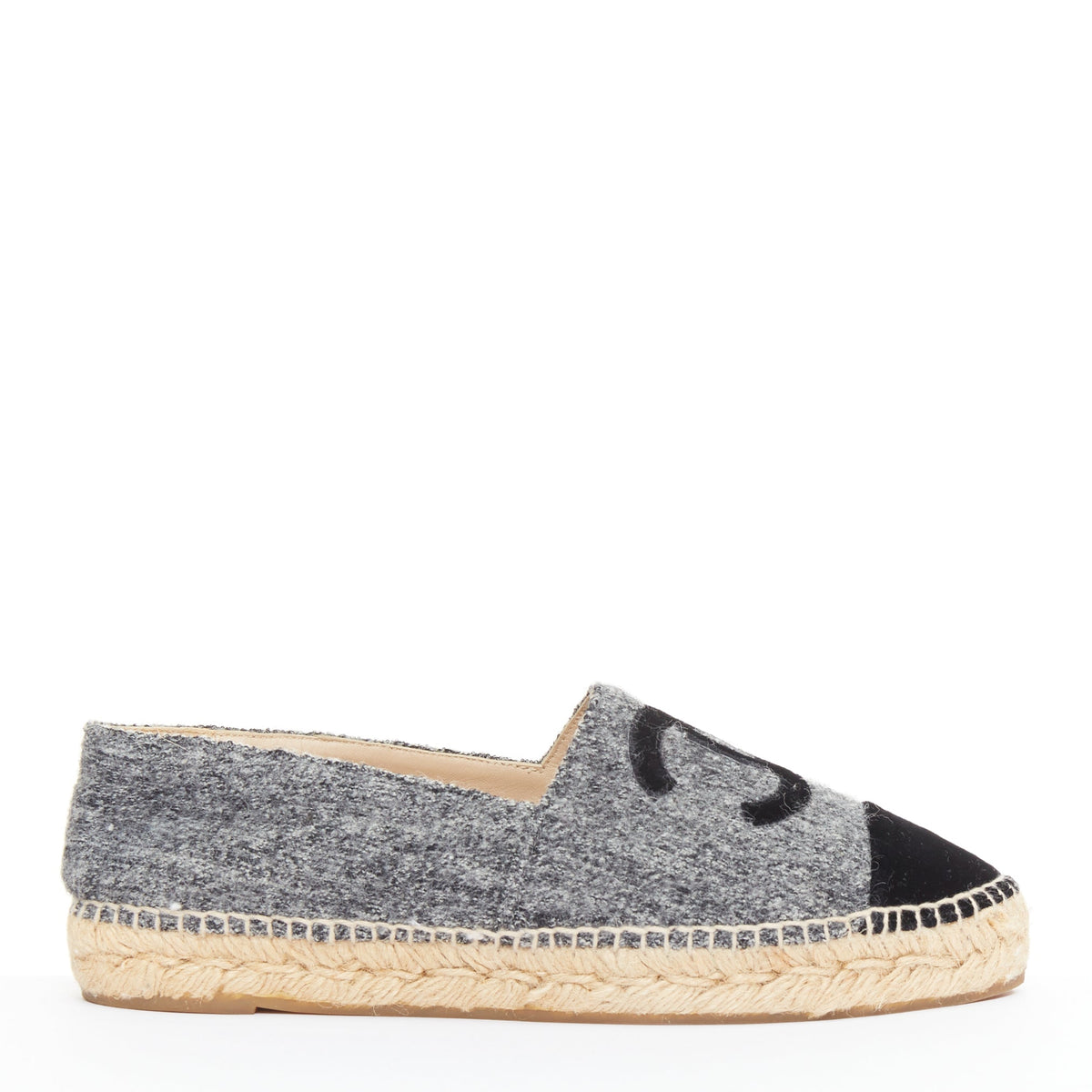 Women's Chanel Wool Felt Velvet Espadrilles