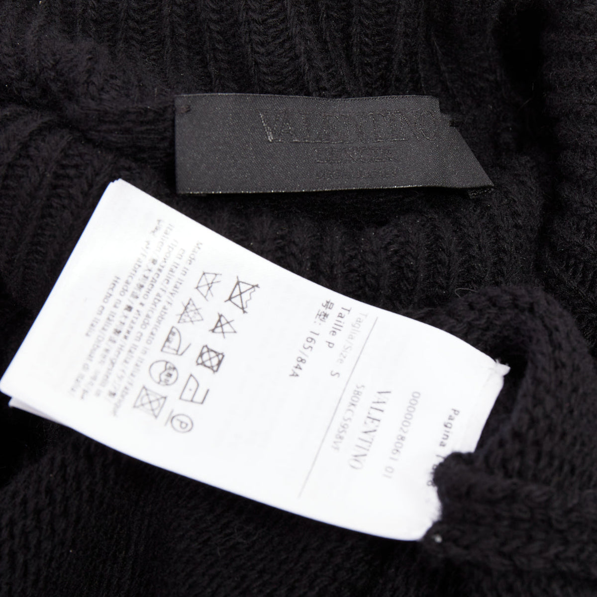 Men's Valentino 2024 Boucle Yarn Sleeves Turtleneck