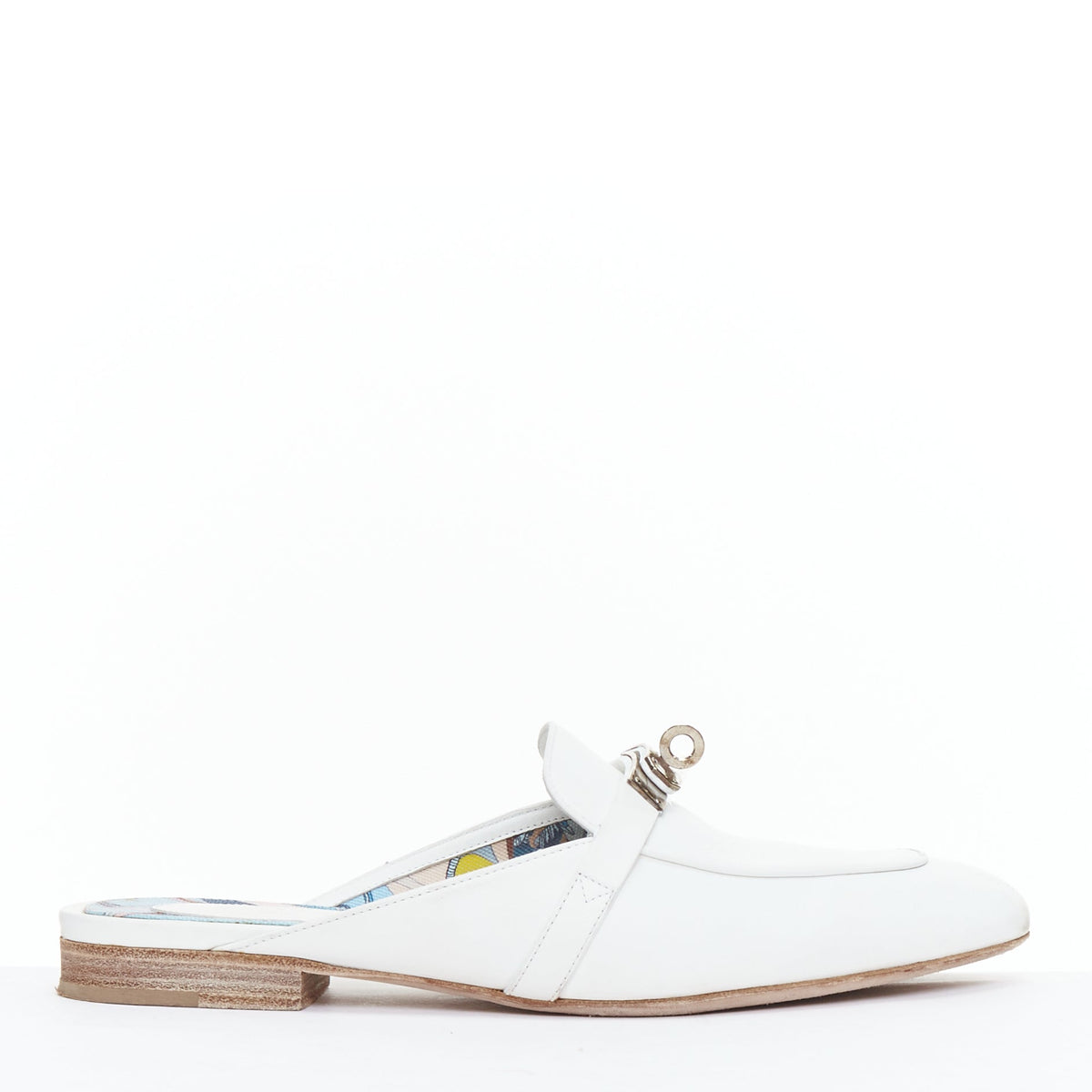 Women's Hermes Leather Kelly Turnlock Mules