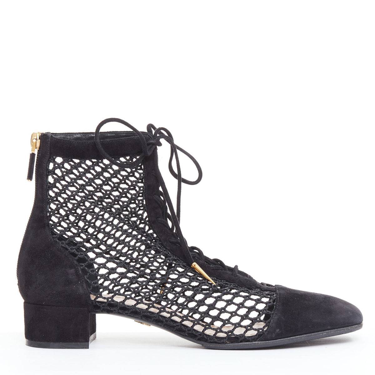 Women's Christian Dior Suede Lace Up Boots