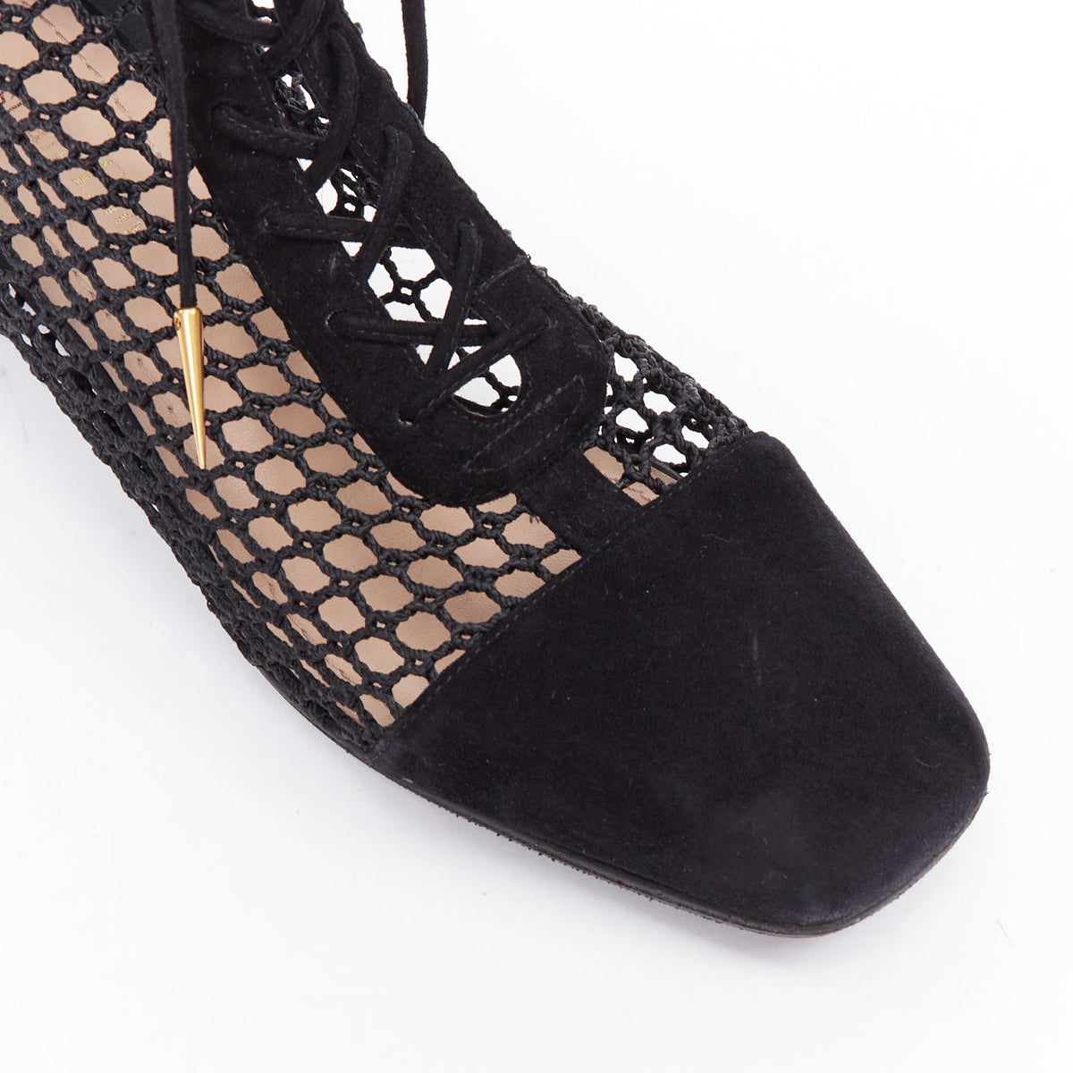 Women's Christian Dior Suede Lace Up Boots