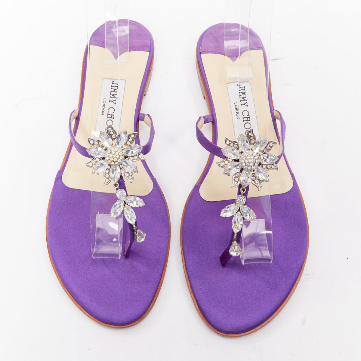Women's Jimmy Choo Satin Crystal Slipper Mules