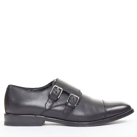 Women's Saint Laurent Leather Double Monk Strap Shoes