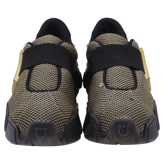 Women's Salvatore Ferragamo Monster Trainers in Black Nylon