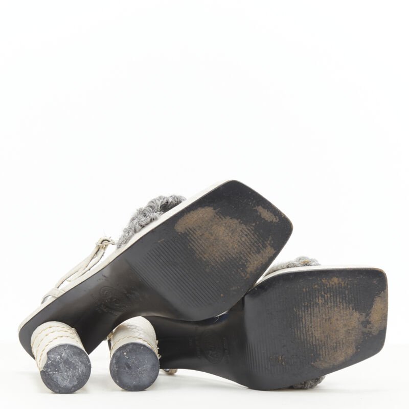 Women's Gianni Versace Shearling Ankle Sandals