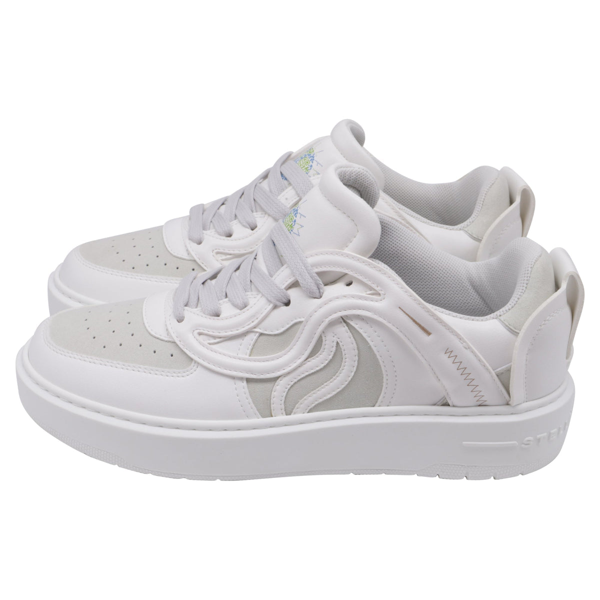 Women's Stella McCartney S-Wave Sneakers in White Leather