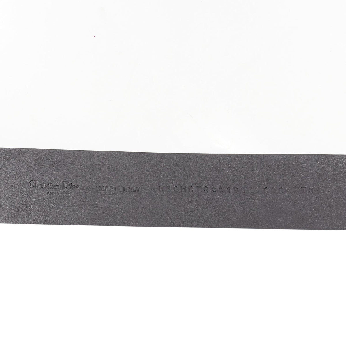 Dior minimal logo metal bar smooth calfskin wide belt