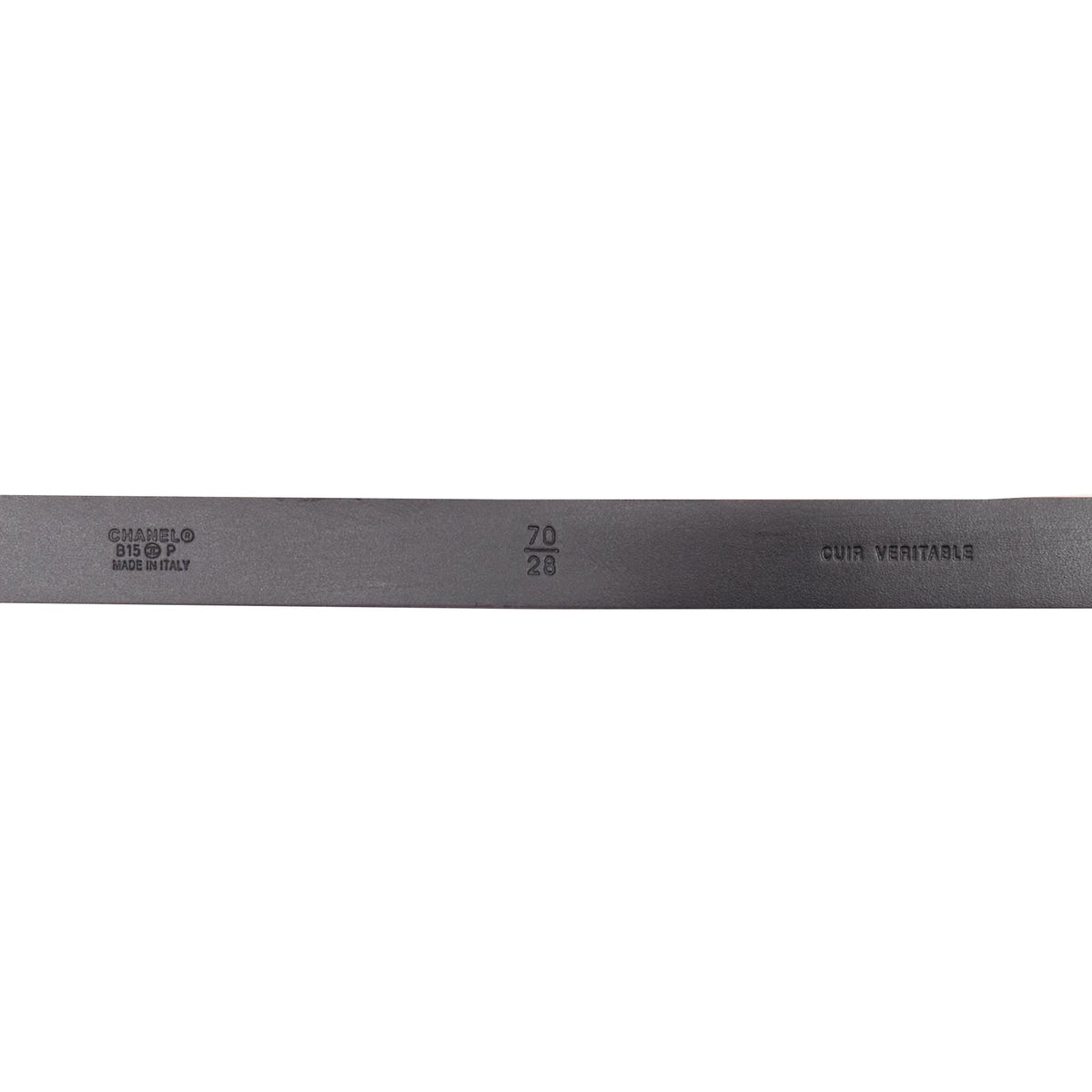 Chanel patent leather CC logo buckle skinny belt