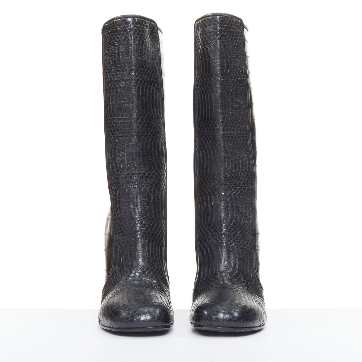 Women's Givenchy curved horn heel black ankle boots