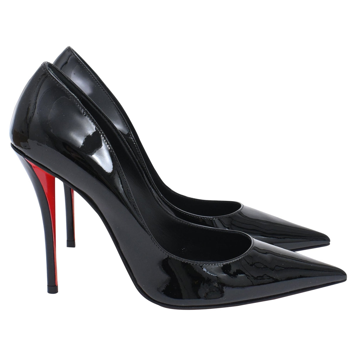 Women's Christian Louboutin Miss Z Pumps in Black Patent Leather