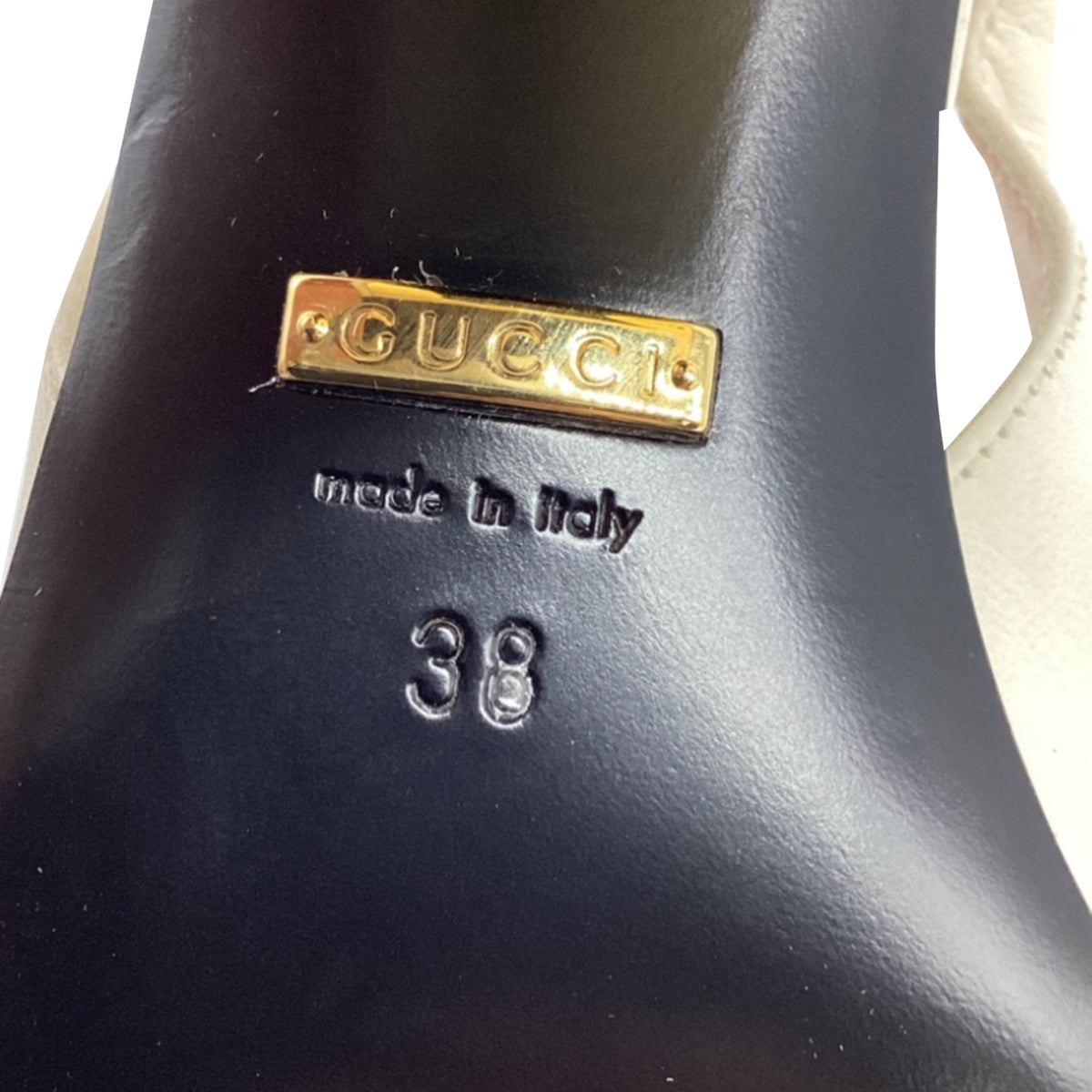 Women's  Gucci Horsebit Slingback Pumps in White Leather