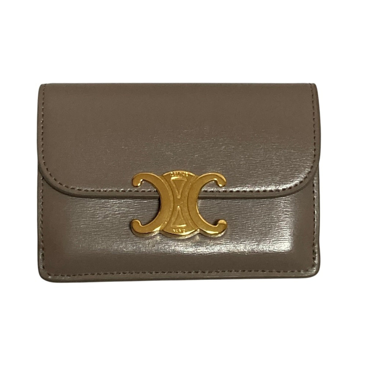 Triomphe Card Case Leather