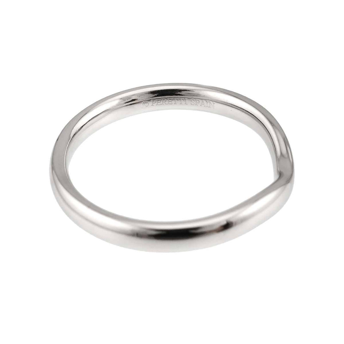 Wide Curved Band Ring Platinum