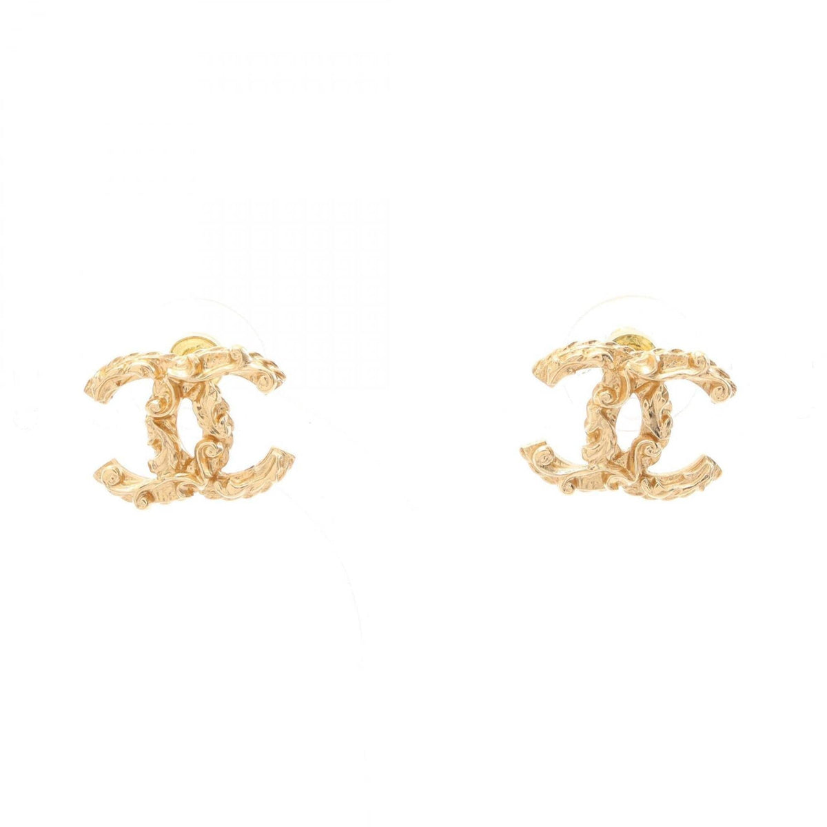 CC Logo Earrings Metal Gold-Tone Metal