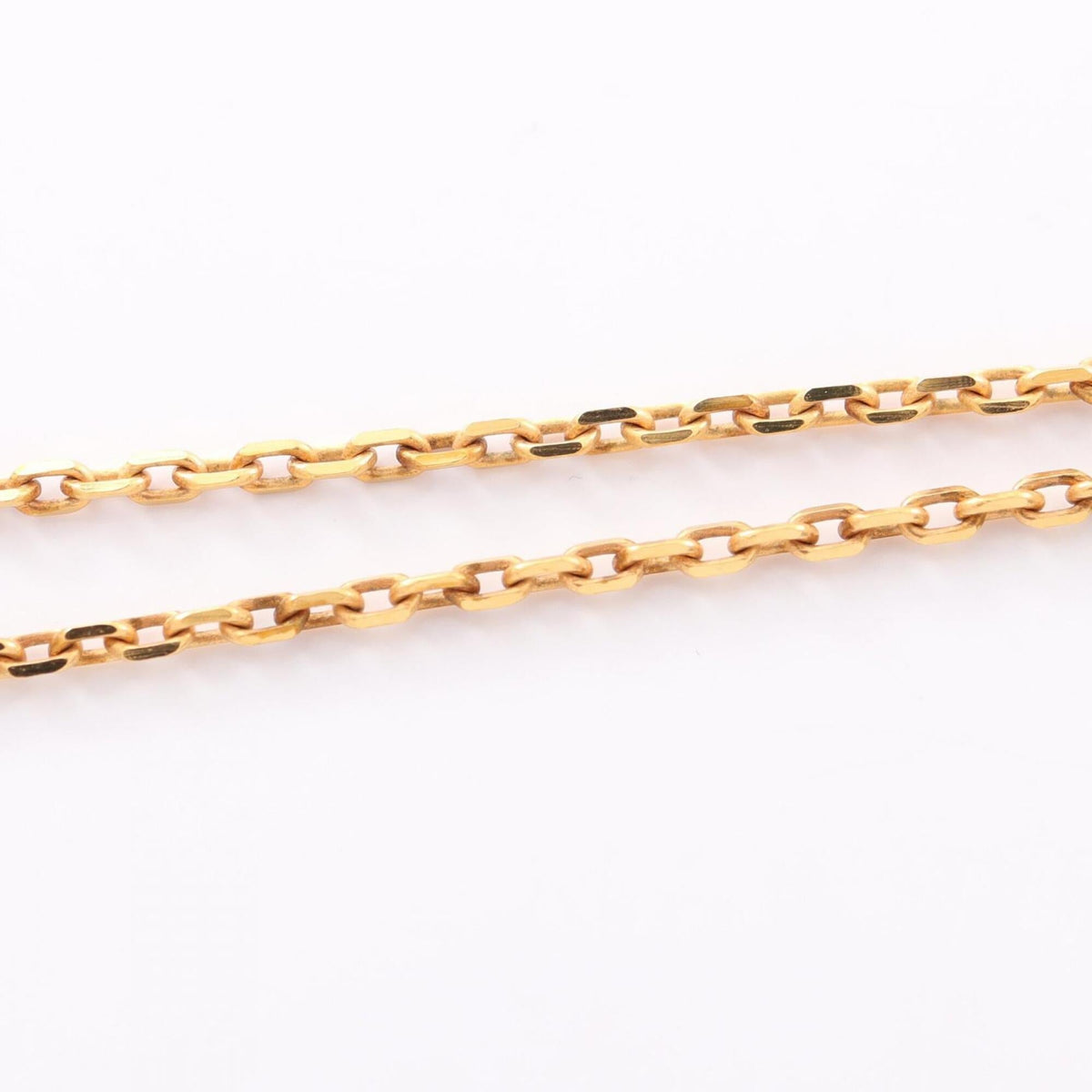 O'Maillon Chaine d'Ancre Etoupe Pendant Necklace Swift Leather Gold and Gray