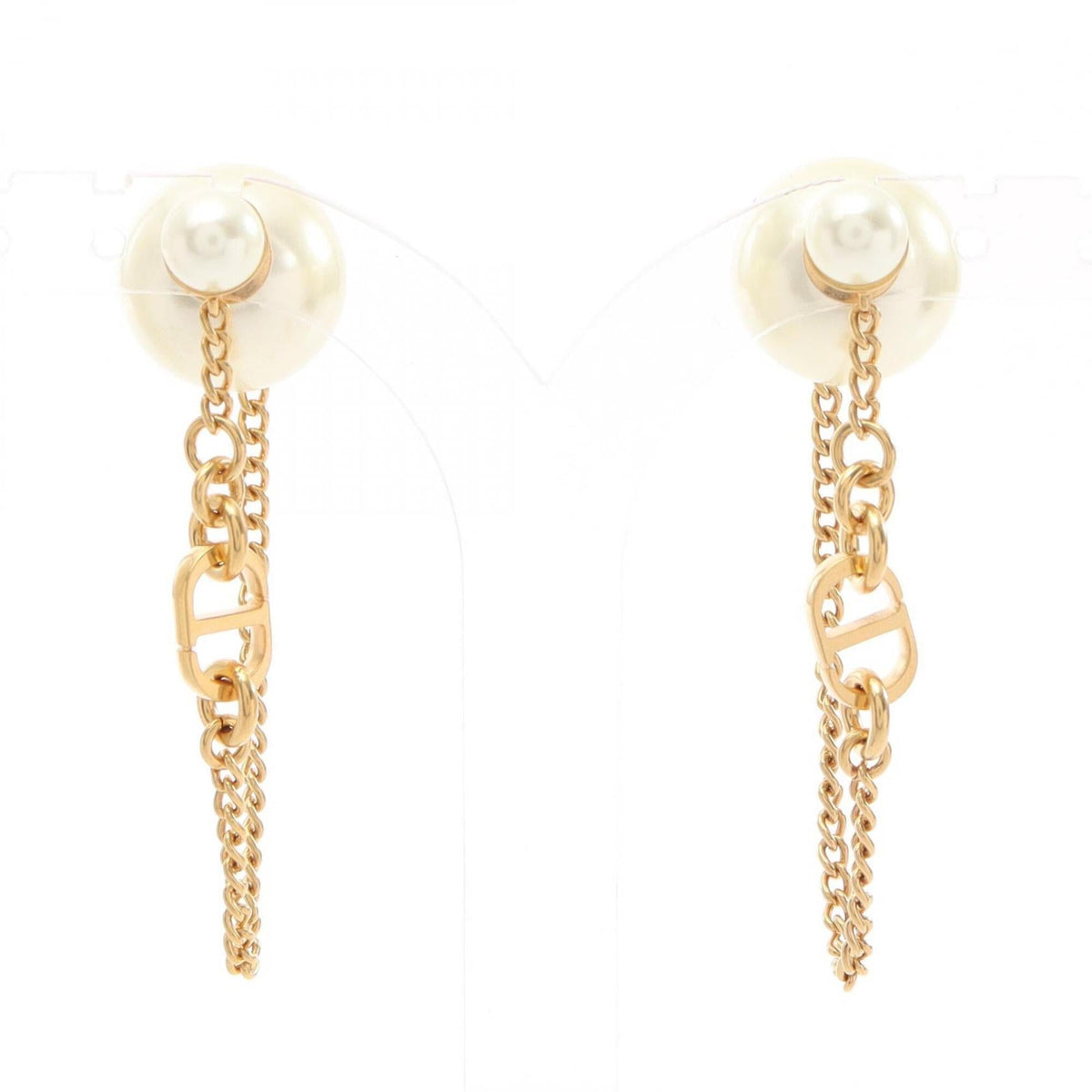 Tribal Earrings Artificial Pearl and Gold