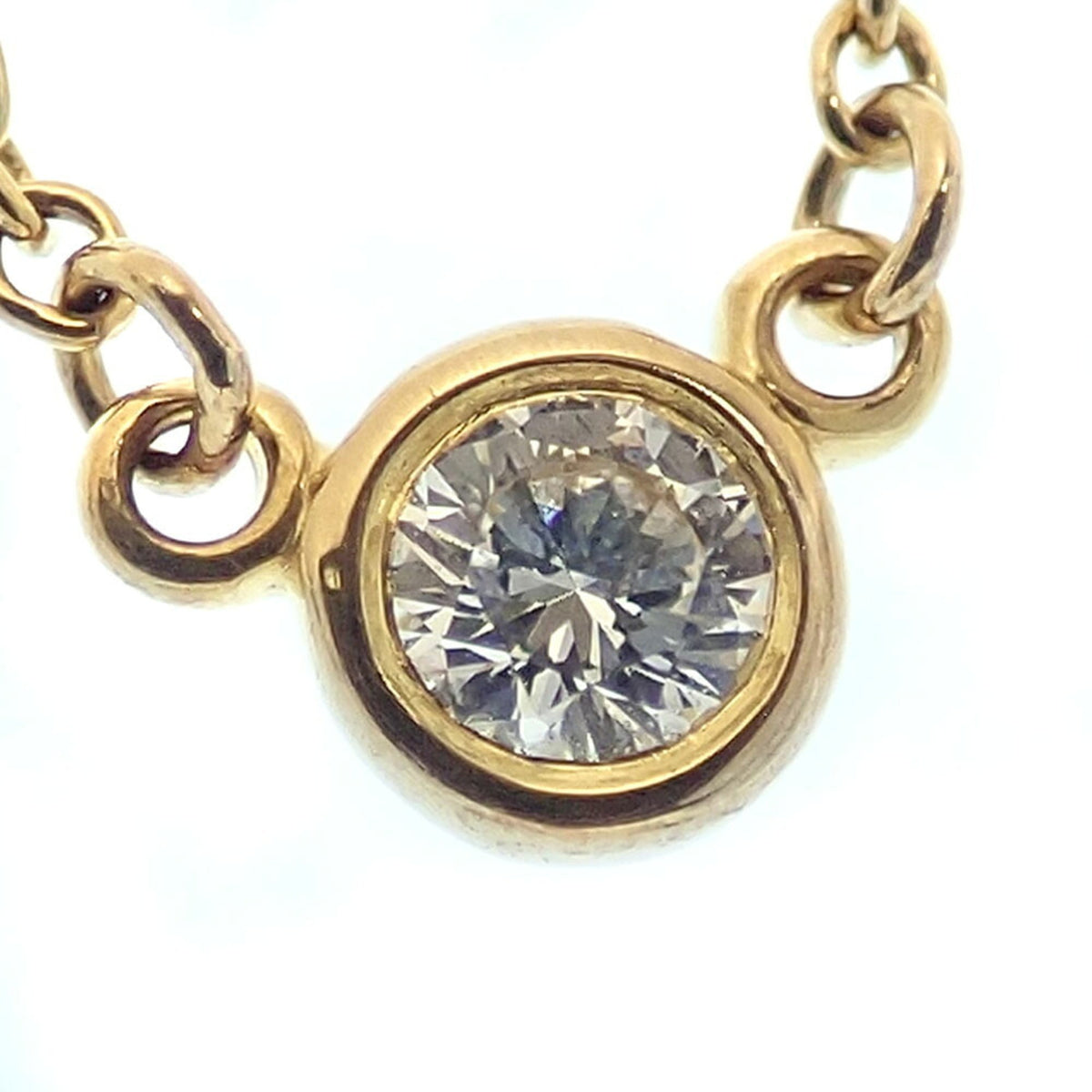 Elsa Peretti Diamonds By The Yard Pendant Necklace 18K Yellow Gold and Diamond