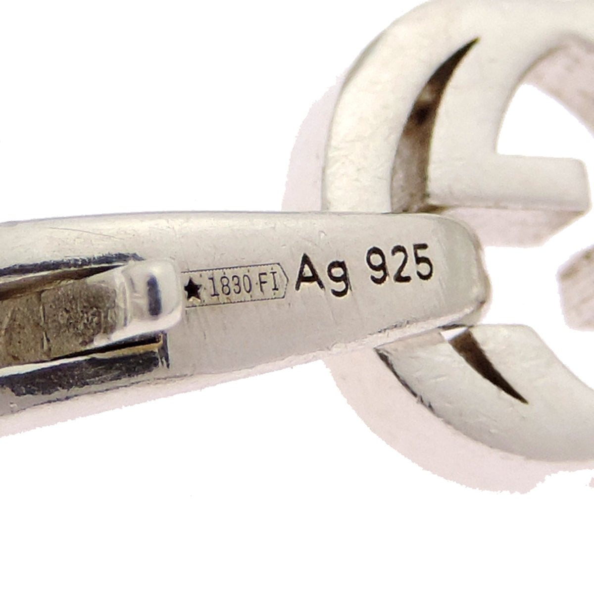 Interlocking G Pendant Necklace Sterling Silver