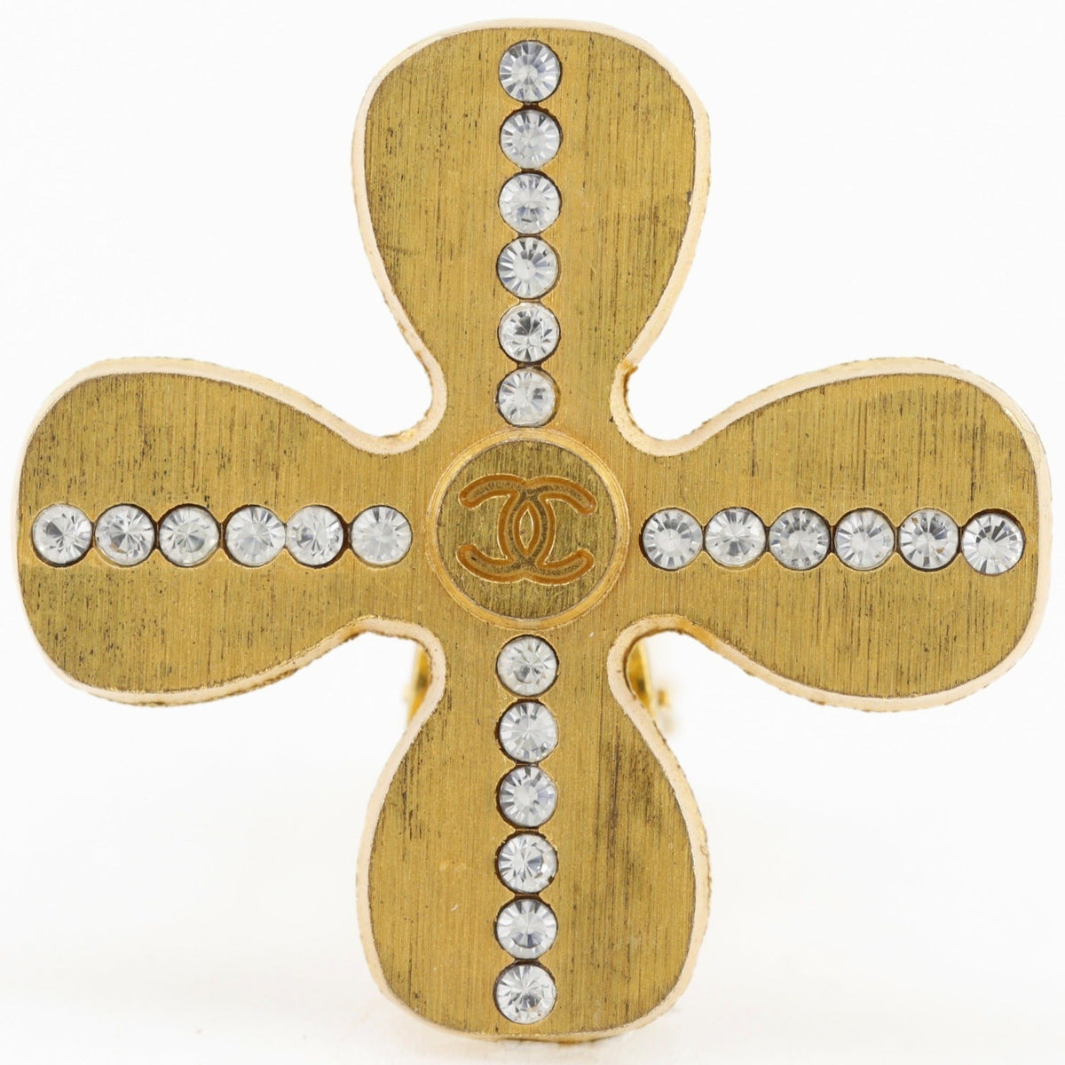CC Logo Clover Clip-On Earrings Metal