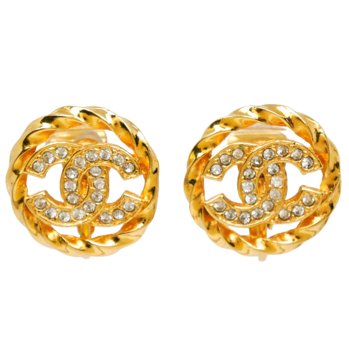 CC Logo Clip-On Earrings Metal